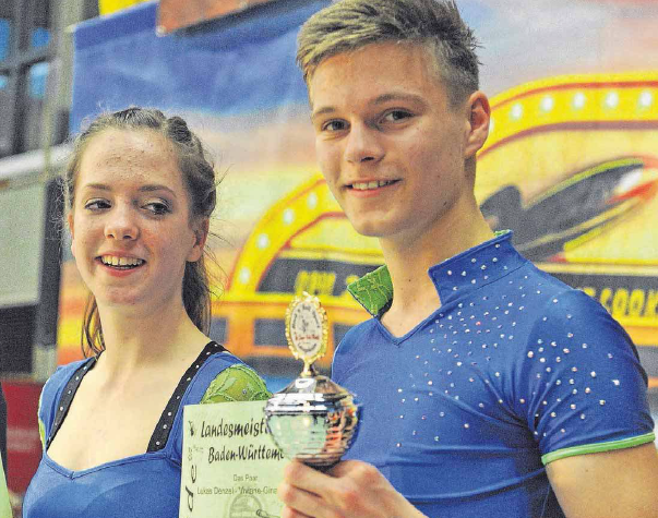 Viviane und Lukas das beste baden-württembergische Paar bei den Junioren und somit Landesmeister.