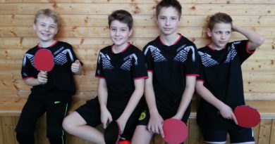 (Bezirksmeister Bezirk Donau U14: Enrico Eisele, Jan Ohlmann, Rafael Konrad, Hendrik Schmid)