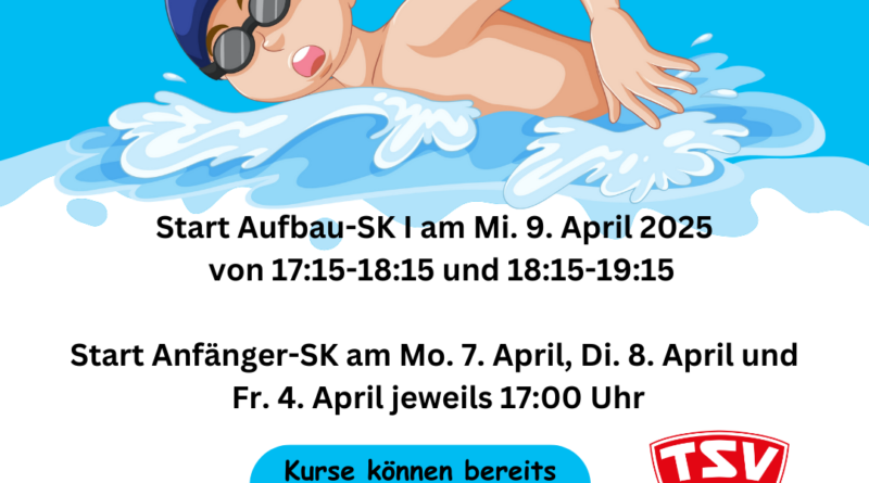 Anfängerschwimmkurse und Aufbauschwimmkurse I