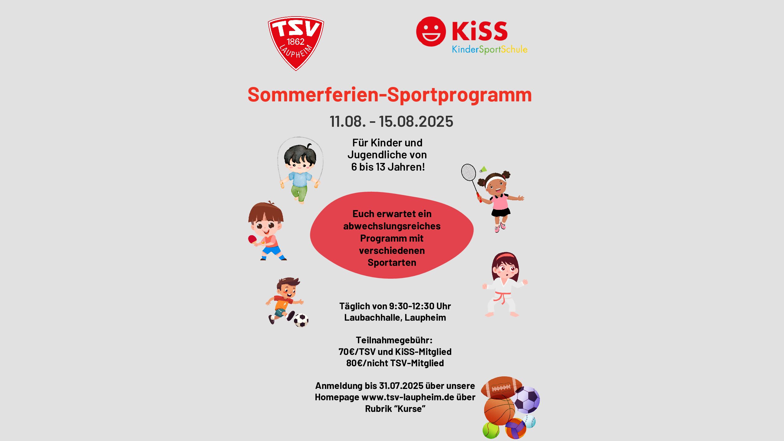 Sommerferien-Sportprogramm 2025