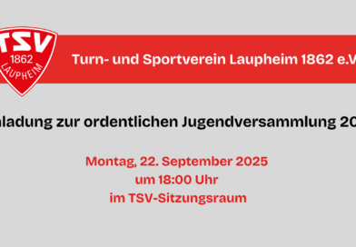 Einladung zur ordentlichen Jugendversammlung 2025
