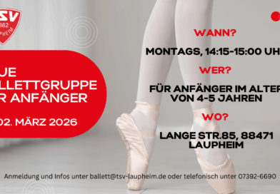 Neue Ballettgruppe für Anfänger ab März Neue Ballettgruppe für Anfänger ab März